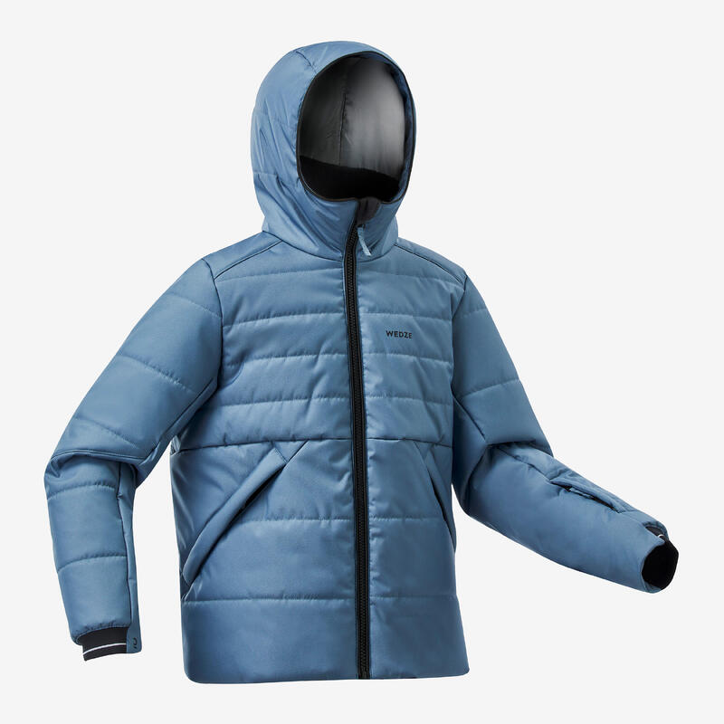 Doudoune de ski enfant chaude et imperméable - 100 warm bleu