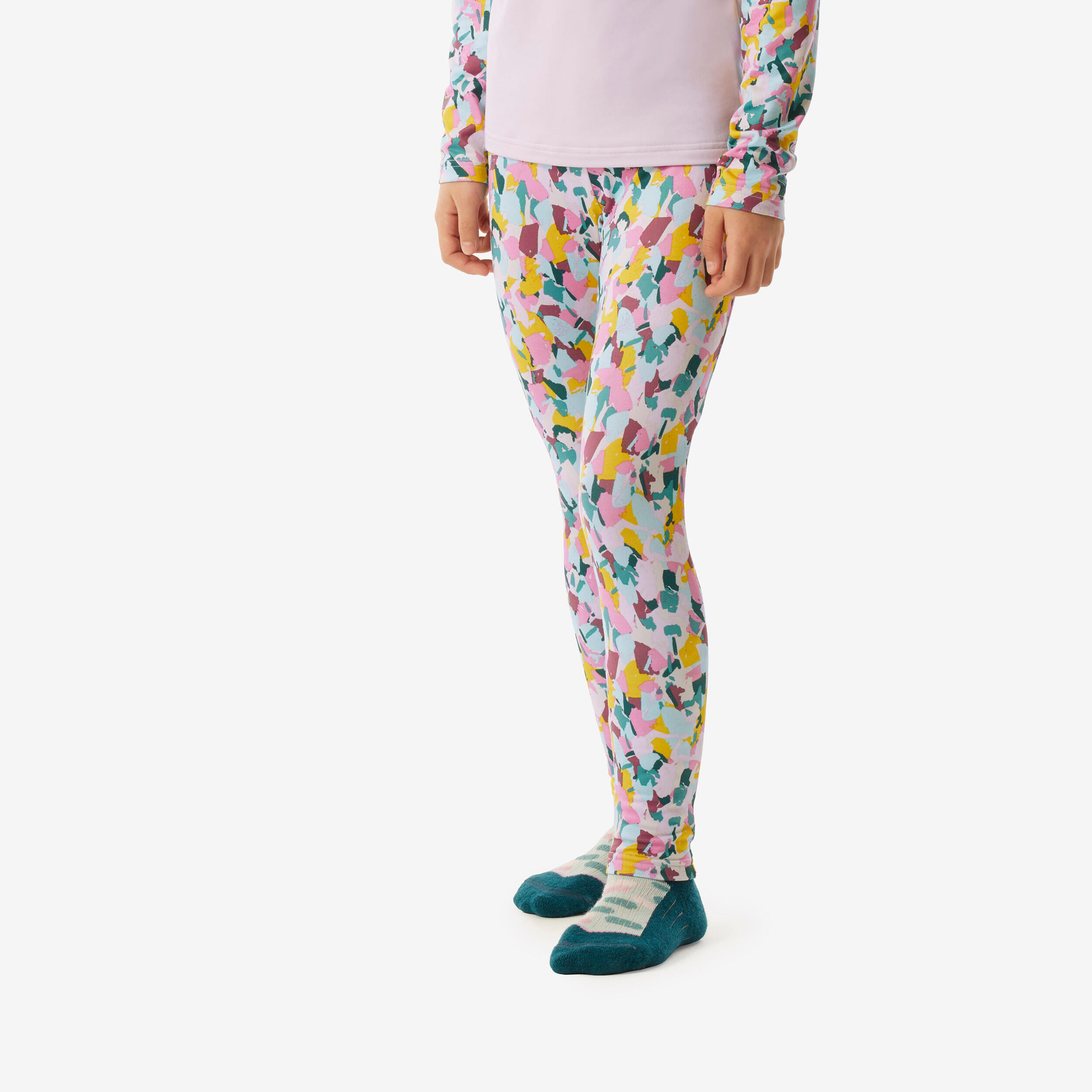 Legginsy termoaktywne narciarskie dla dzieci Wedze BL 500 4/5