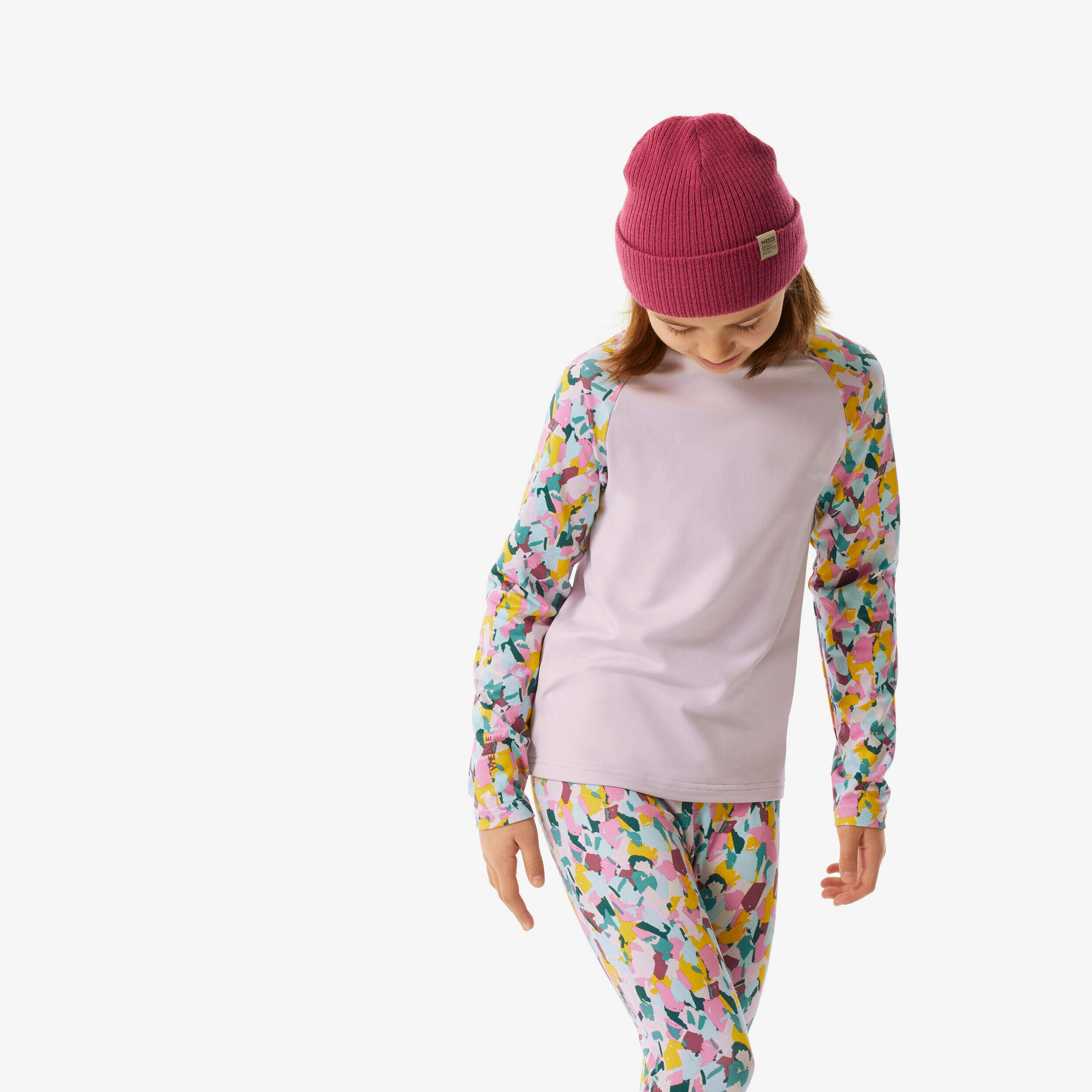 Kids’ Ski Thermal Base Layer, BL 500 Top Purple