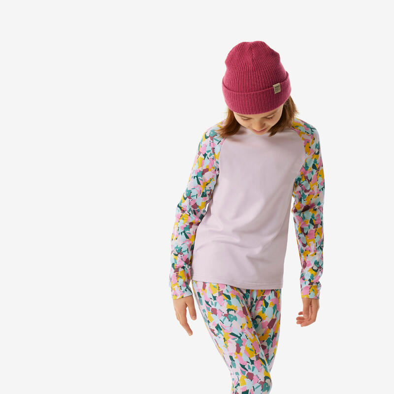 Maglia termica sci bambina 500 viola