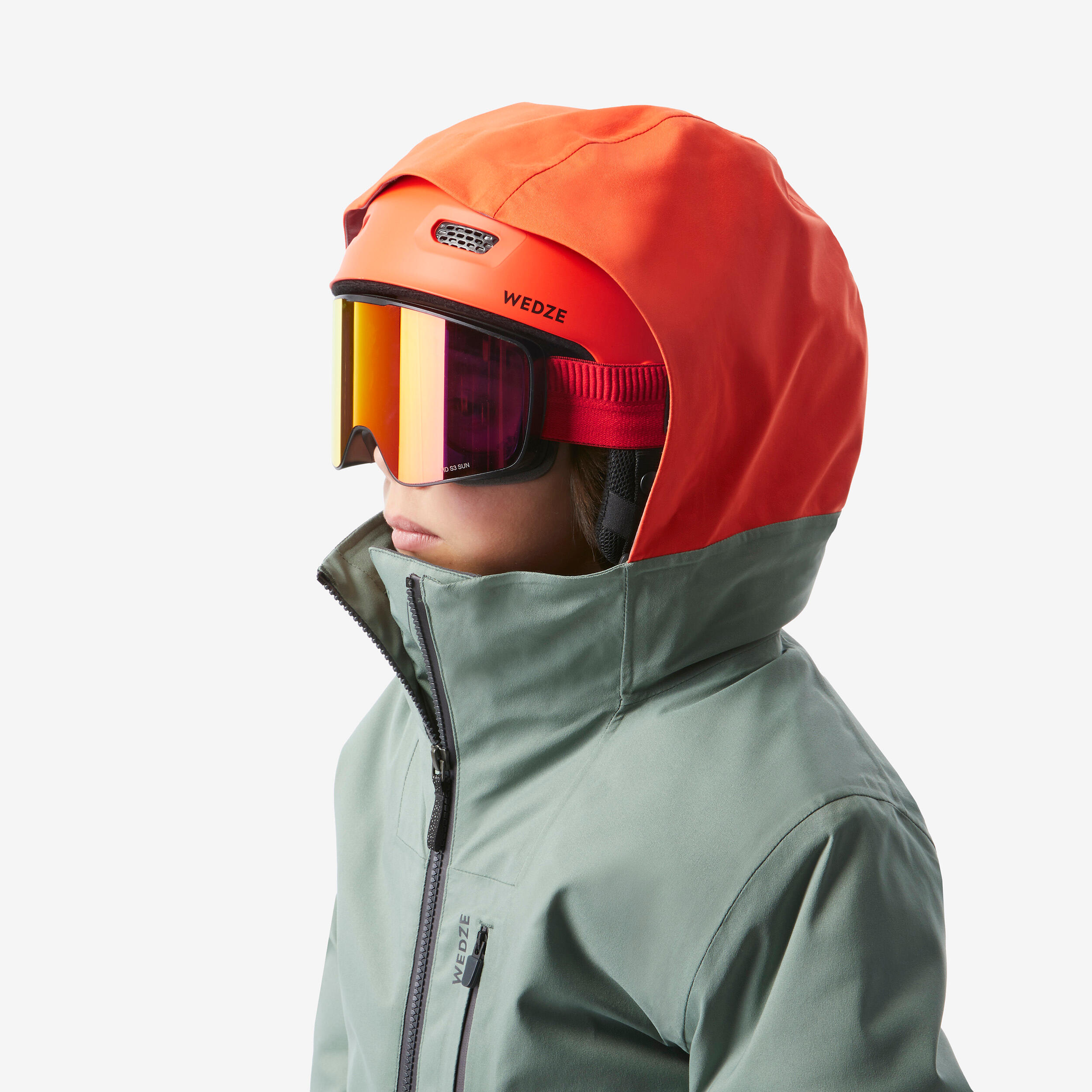 Combinaison d’hiver imperméable enfant - 900 JR vert/gris carbone - WEDZE