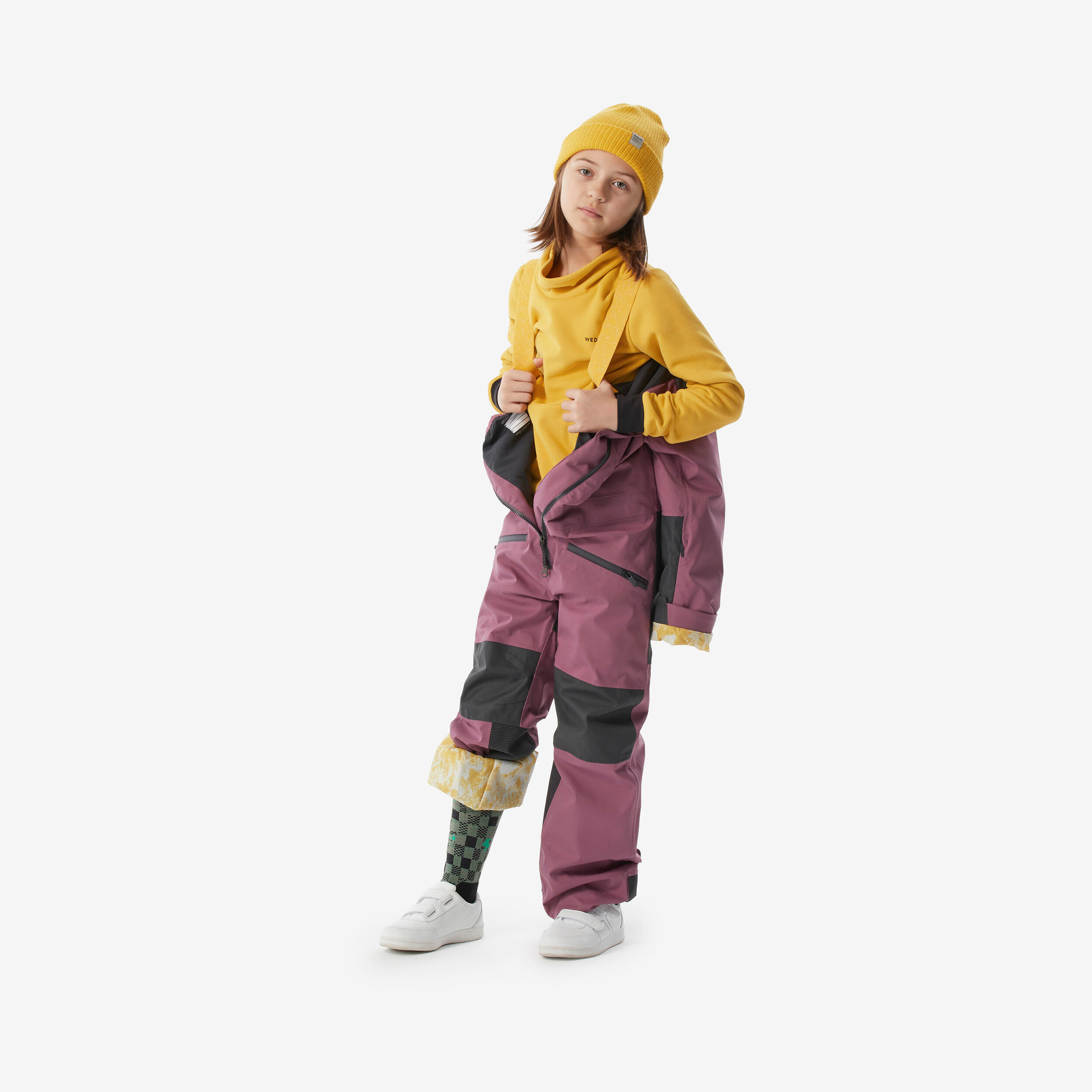 Kids’ warm and waterproof ski suit, 8-16 years, 900 - Pink 11/14