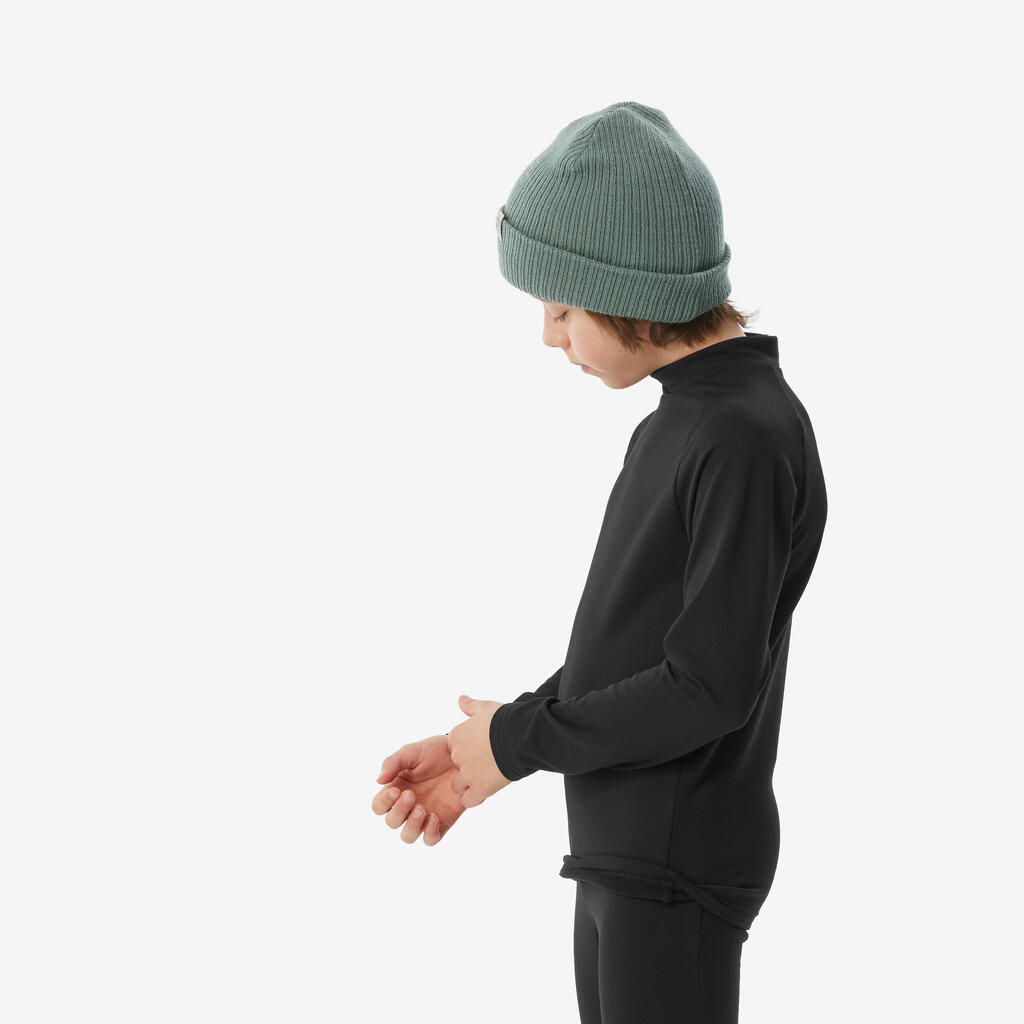 Kids’ thermal ski base layer, BL 500 - Black