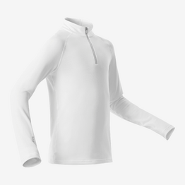 Sous-vêtement thermique de ski enfant, BL 500 demi zip blanc