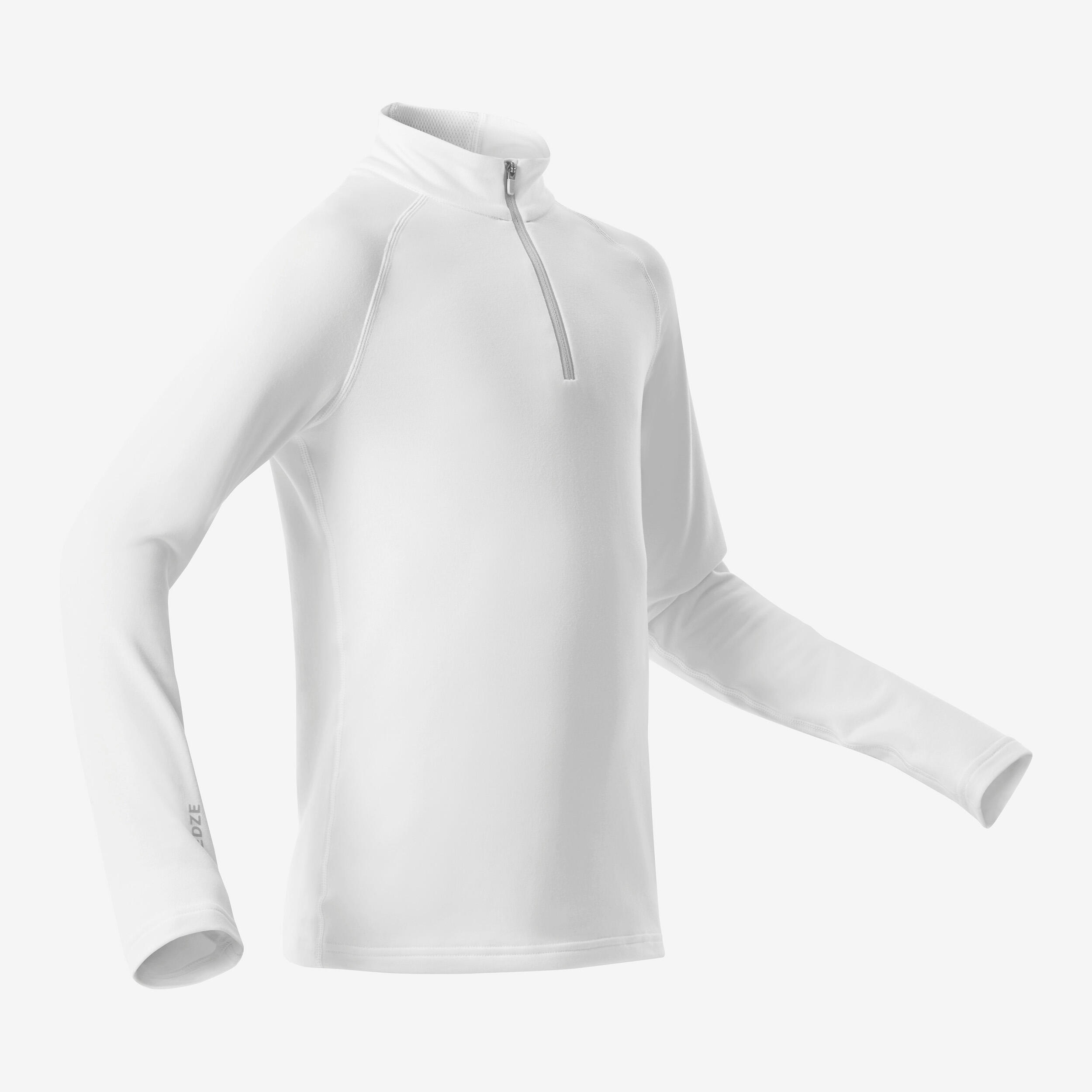 WEDZE Skiunterhemd Kinder 1/2-Reissverschluss warm - BL500 weiss 