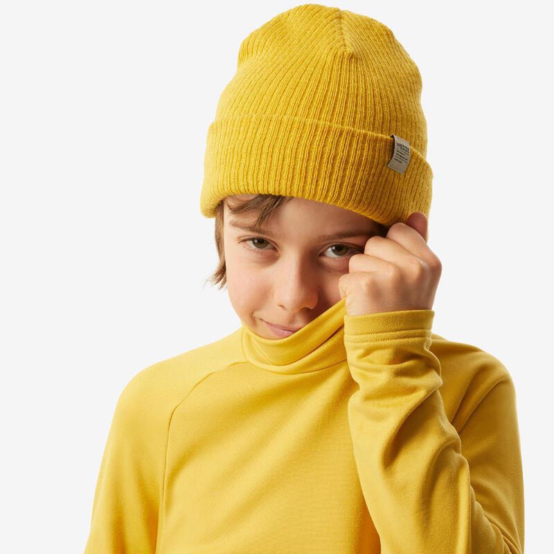 Sous-vêtement thermique de ski enfant, BL 500 col haut jaune