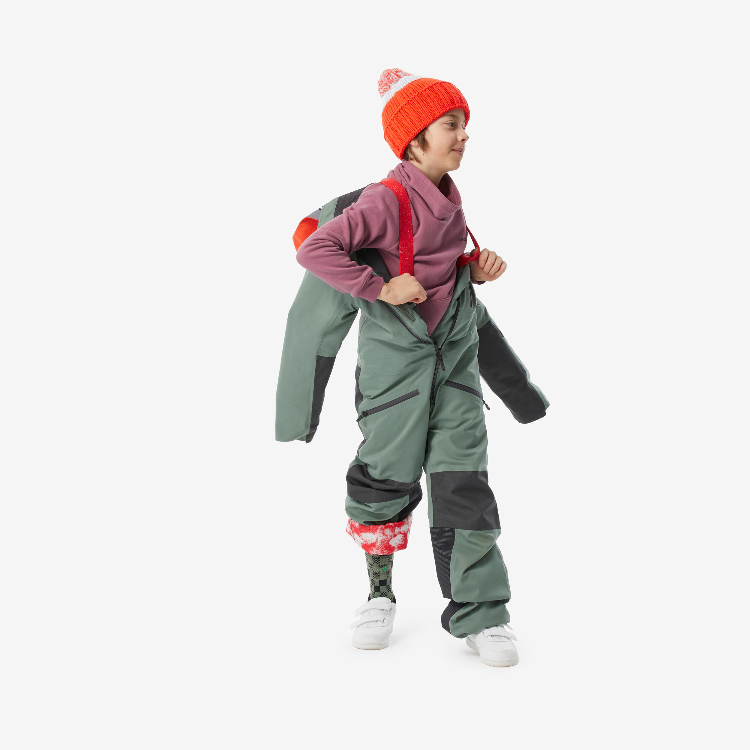 Combinaison d’hiver imperméable enfant - 900 JR vert/gris carbone - WEDZE