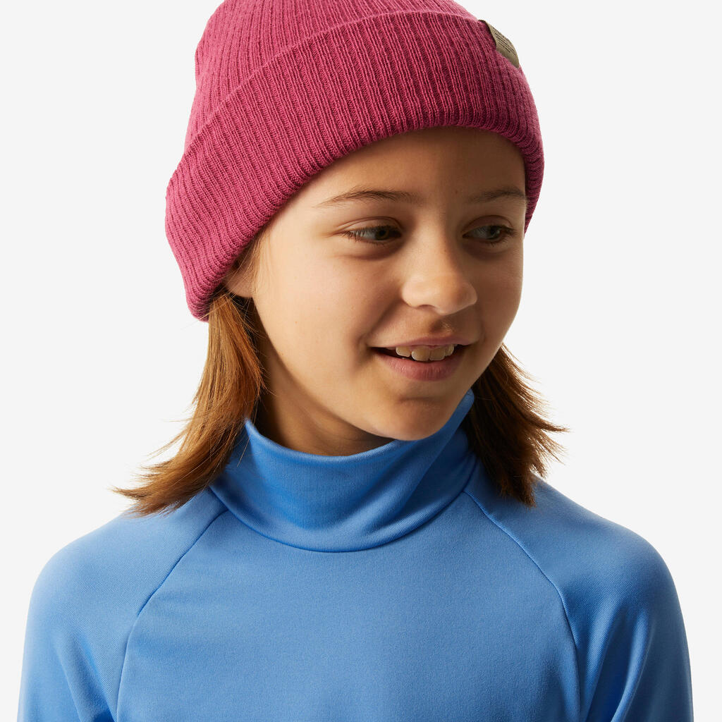 PRIMERA CAPA DE SKI NIÑOS BL 500 CUELLO ALTO AZUL 