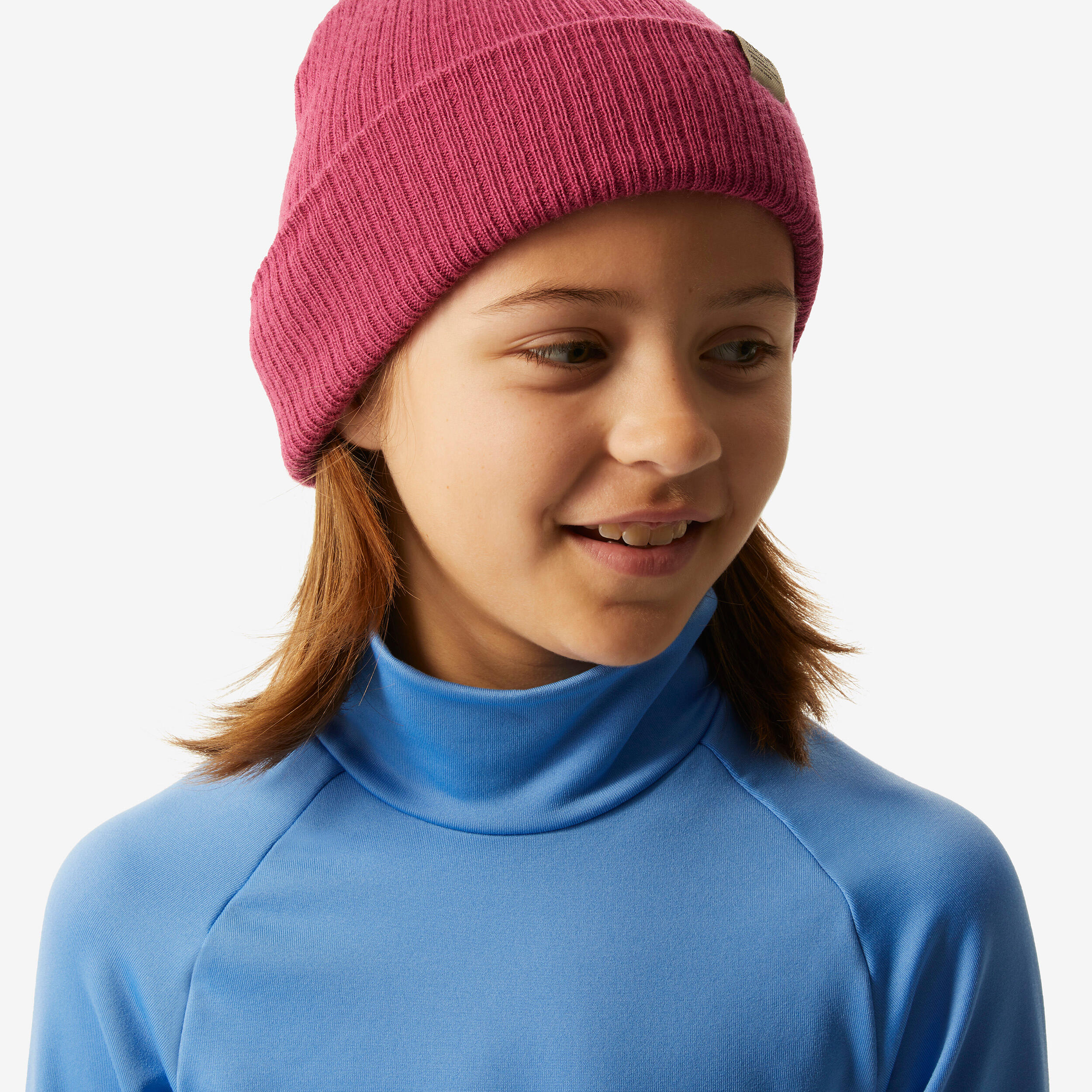 Intimo termico da sci per bambini, BL 500 collo alto blu