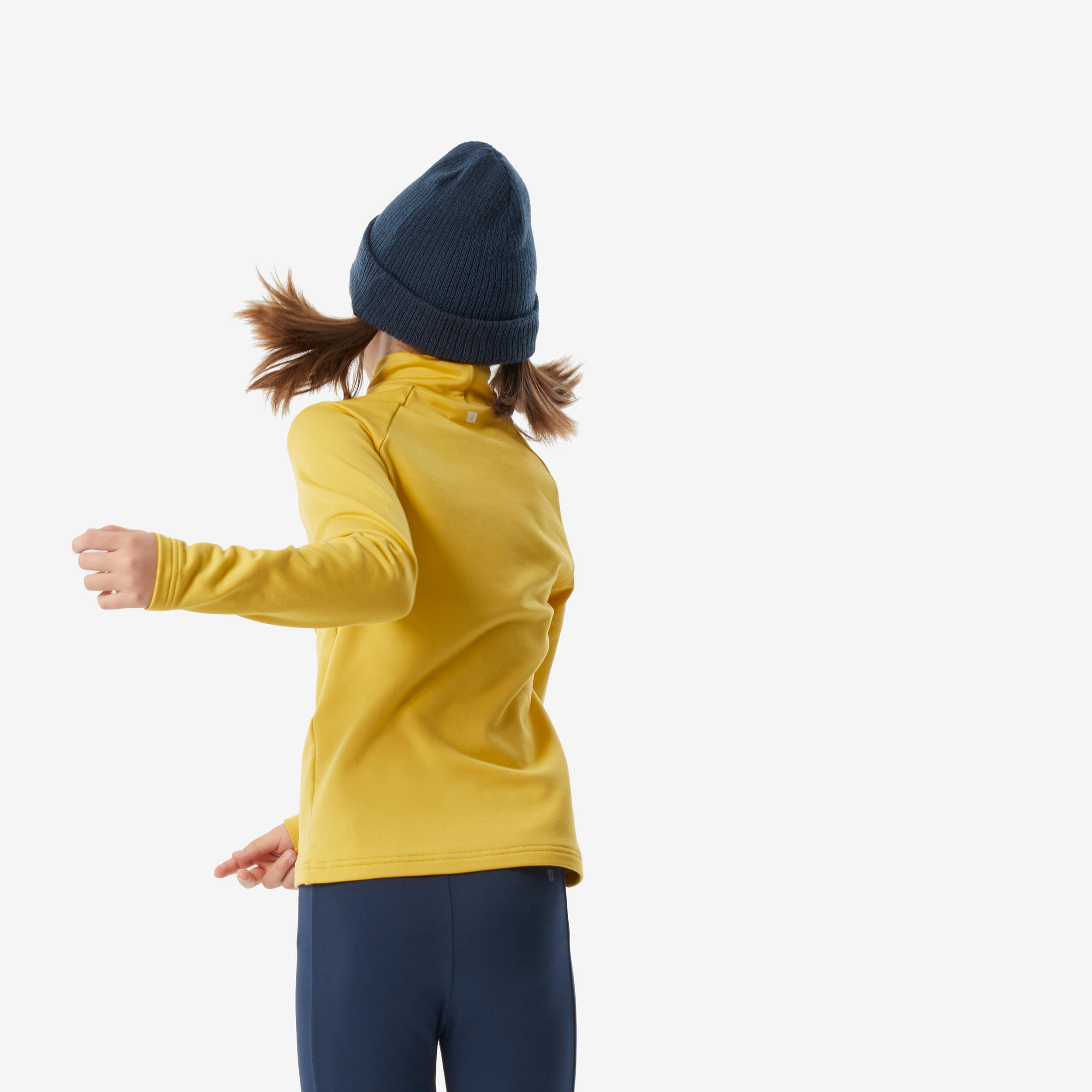 Camisola térmica de ski criança BL 500 gola subida amarelo 8/17