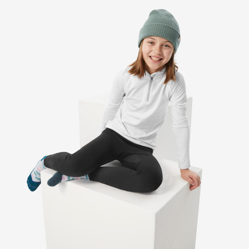 Collant thermique de ski enfant, BL 500 noir