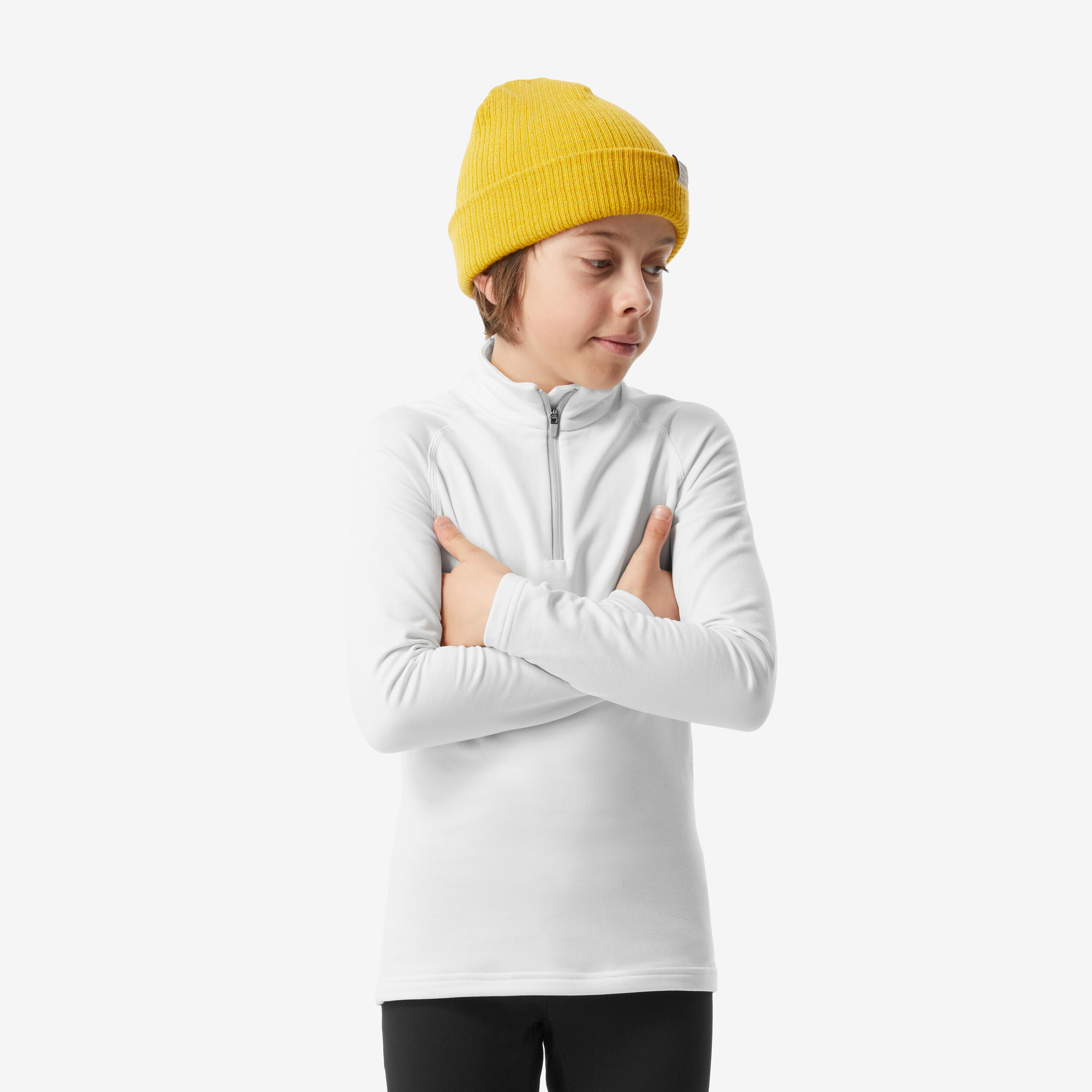 Couche de base de ski à demi-zip enfant, BL 500 Haut 3/17
