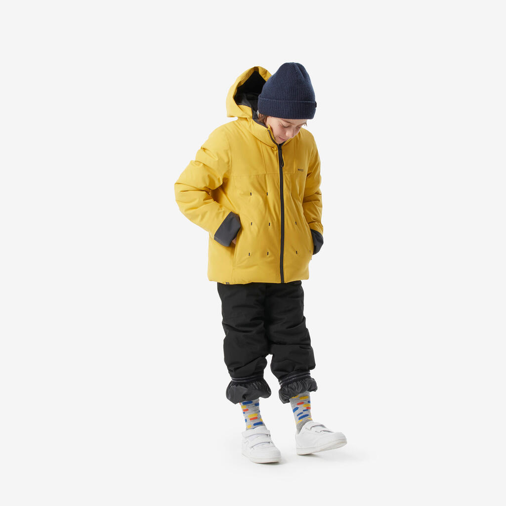 Boys’ Warm, Waterproof Ski Jacket - 500 Warm - Yellow