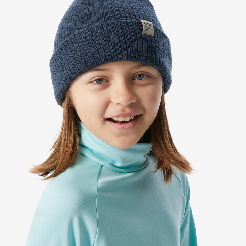 Maglia termica sci bambino 500 turchese