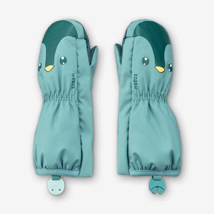 Moufles ski bébé, 500 warm gris