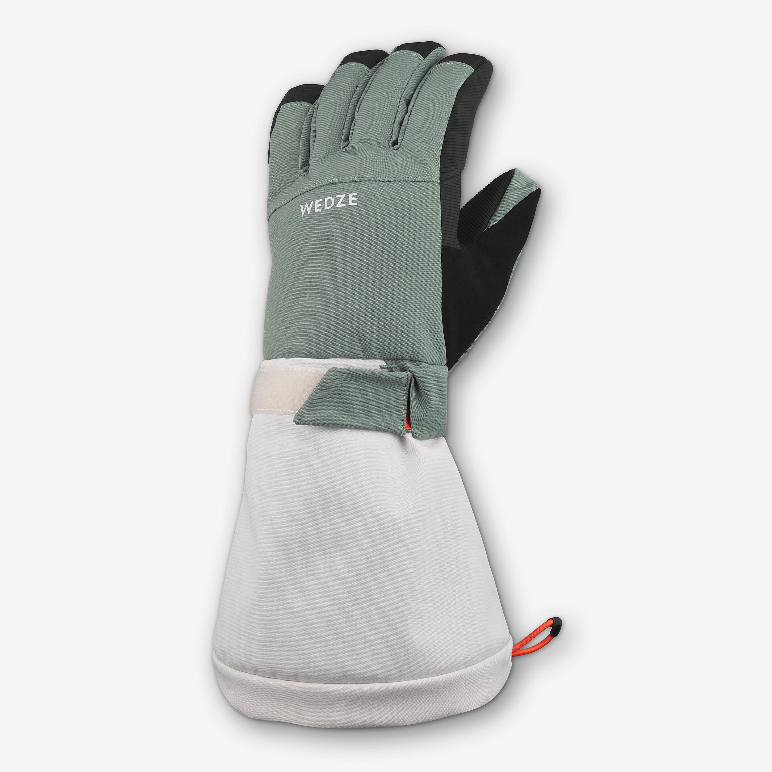 KIDS’ WARM AND WATERPROOF SKI GLOVES - 500 LONG GREEN 2/10