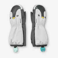 Babies' Ski Mittens 500 Lugiklip - Grey