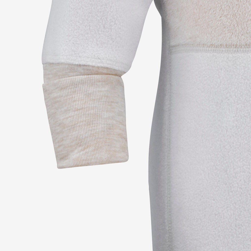 Βρεφική fleece φόρμα σκι 500 Midwarm - Γκρι