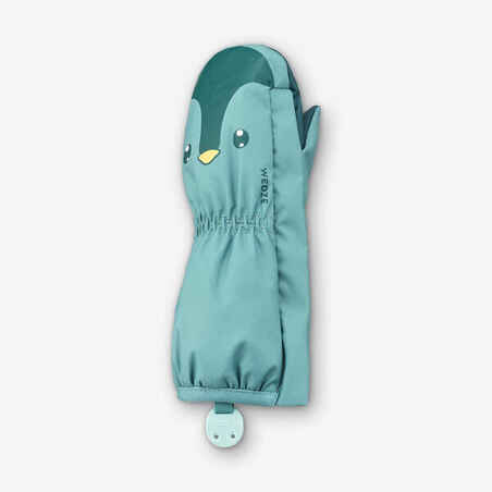 Babies' Ski Mittens 500 Lugiklip - Blue