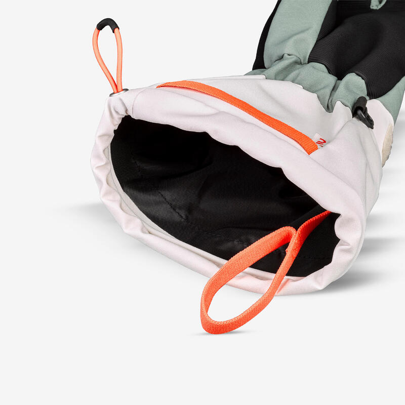 LUVAS DE SKI CRIANÇA QUENTES E IMPERMEÁVEIS - 500 VERDE