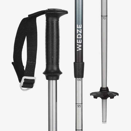 
      Kids’ Adjustable Ski Poles with Removable Straps 500 Safety - Black
  