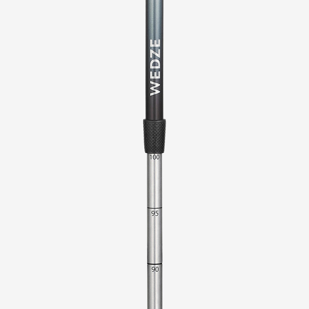 Kids’ Adjustable Ski Poles with Removable Straps 500 Safety - Multicoloured