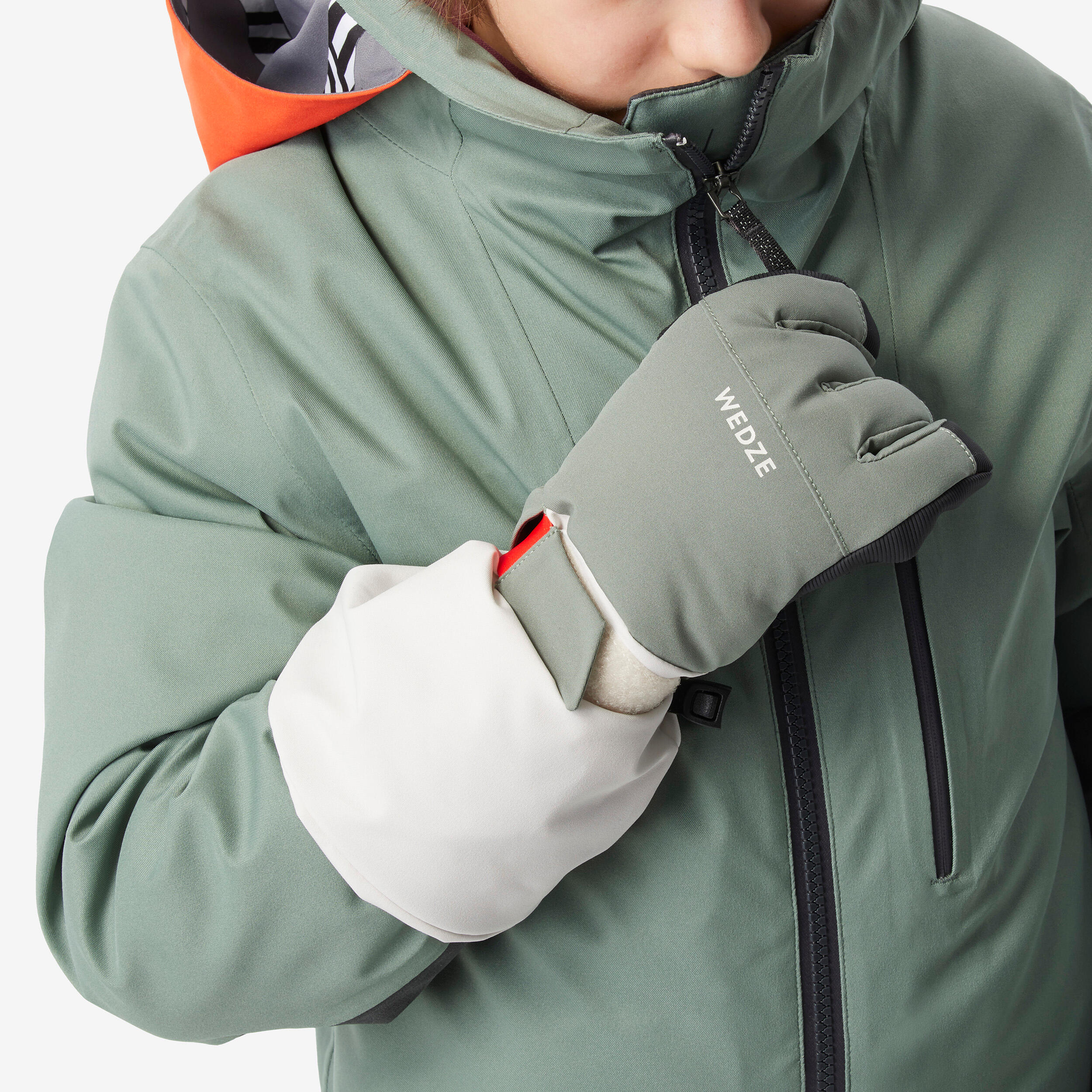 Combinaison d’hiver imperméable enfant - 900 JR vert/gris carbone - WEDZE