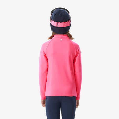 Kids’ Ski Thermal Base Layer, BL 500 Top Neon Pink