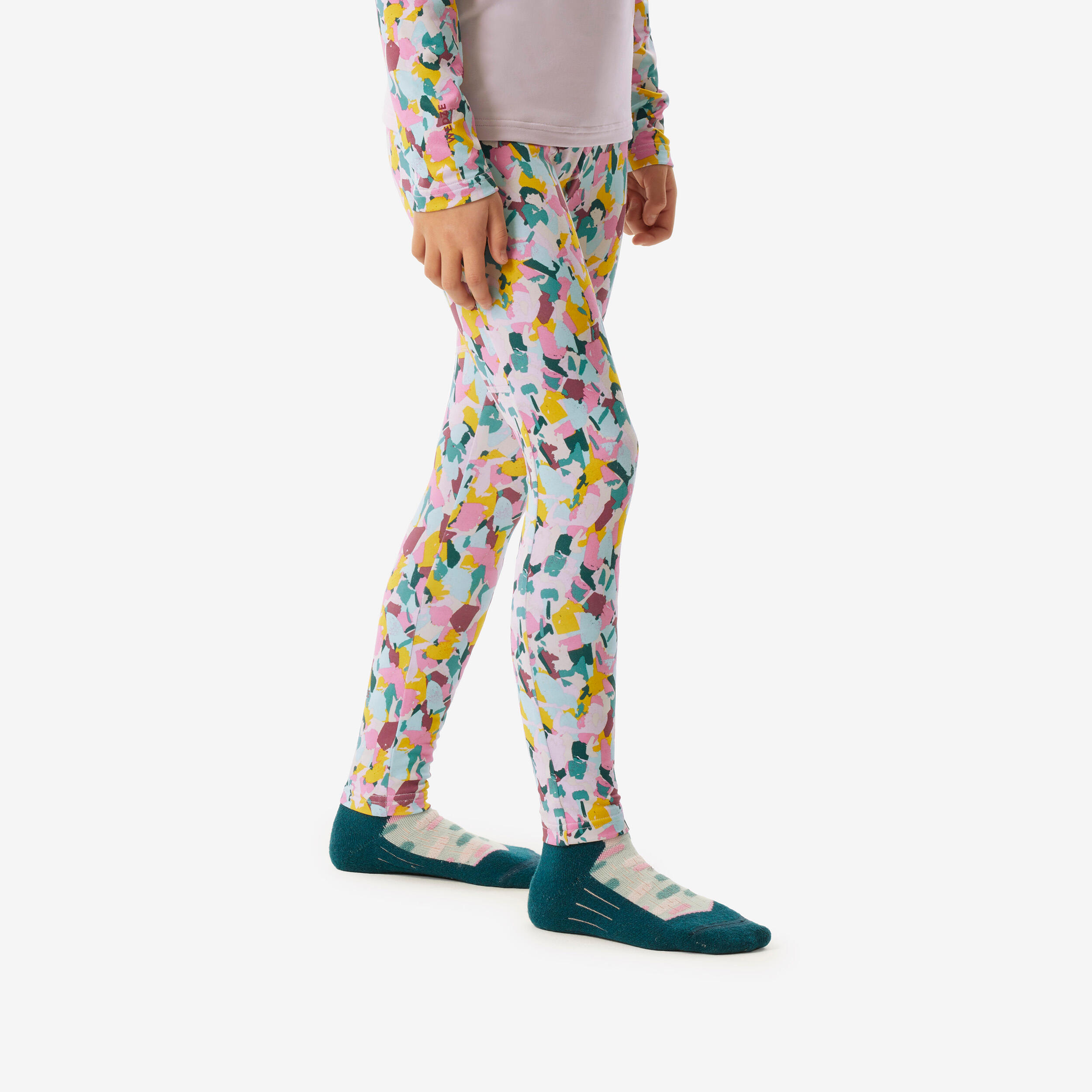 Legginsy termoaktywne narciarskie dla dzieci Wedze BL 500 3/5