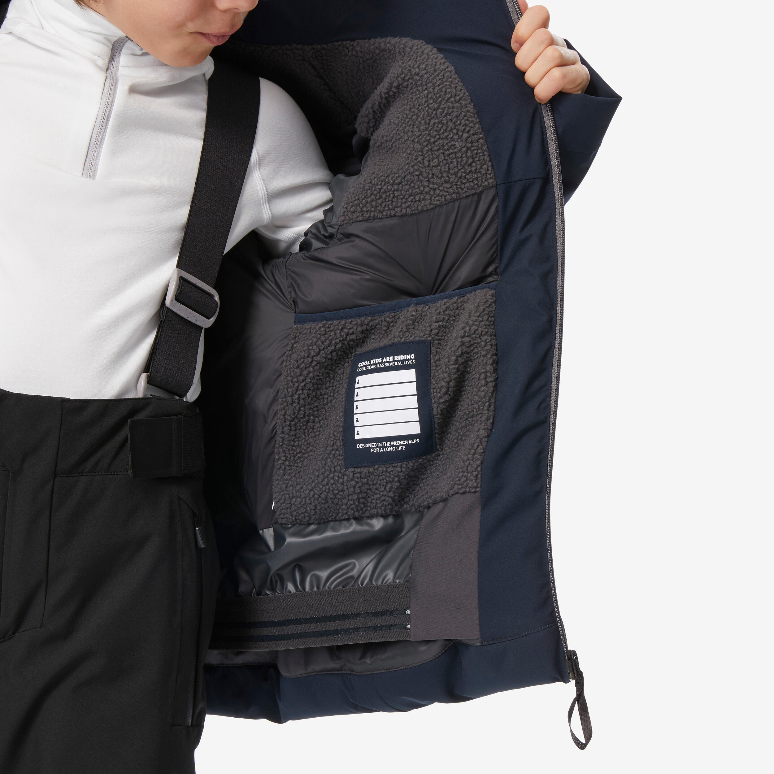 Manteau de ski chaud et imperméable enfant, 500 Âge 6-14 ans 6/8