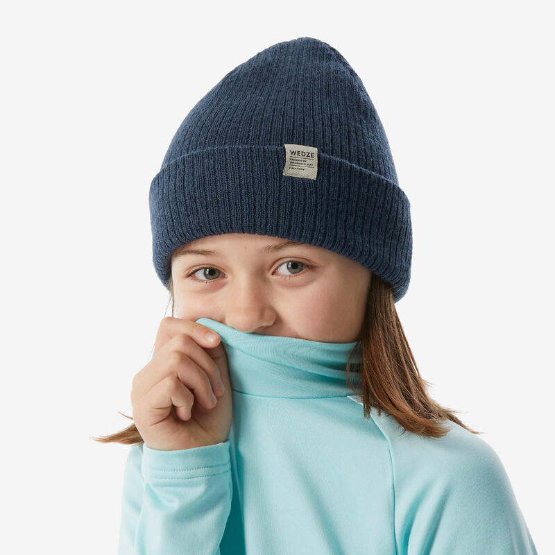 Sous-vêtement thermique de ski enfant, BL 500 col haut turquoise