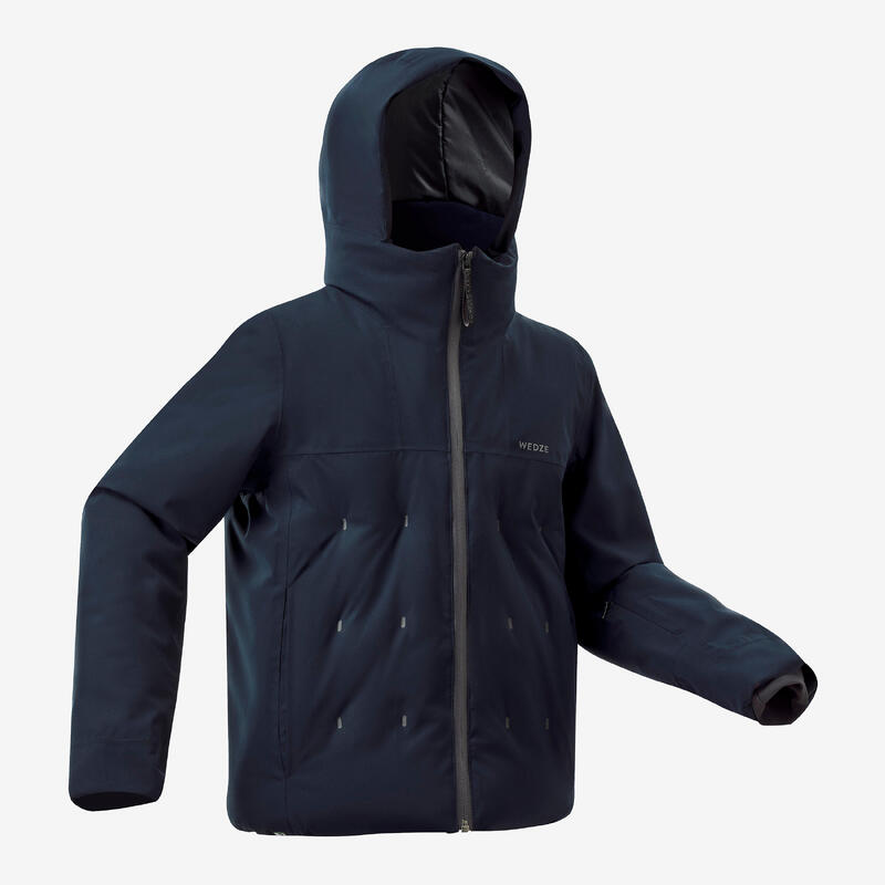 Chaqueta acolchada esquí cálida e impermeable niños 500 WARM azul 