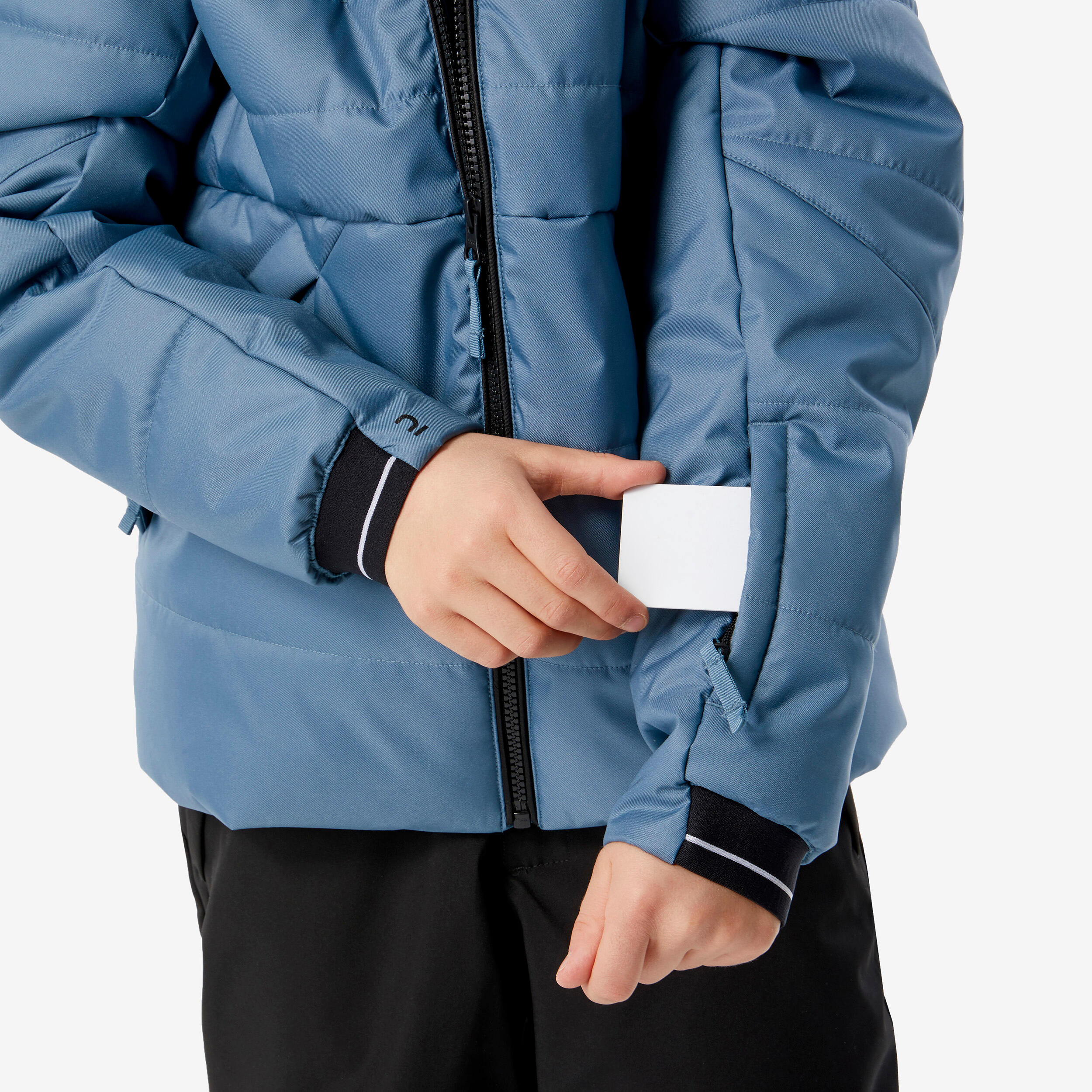 Kids’ warm and waterproof padded ski jacket - 100 warm blue  5/13