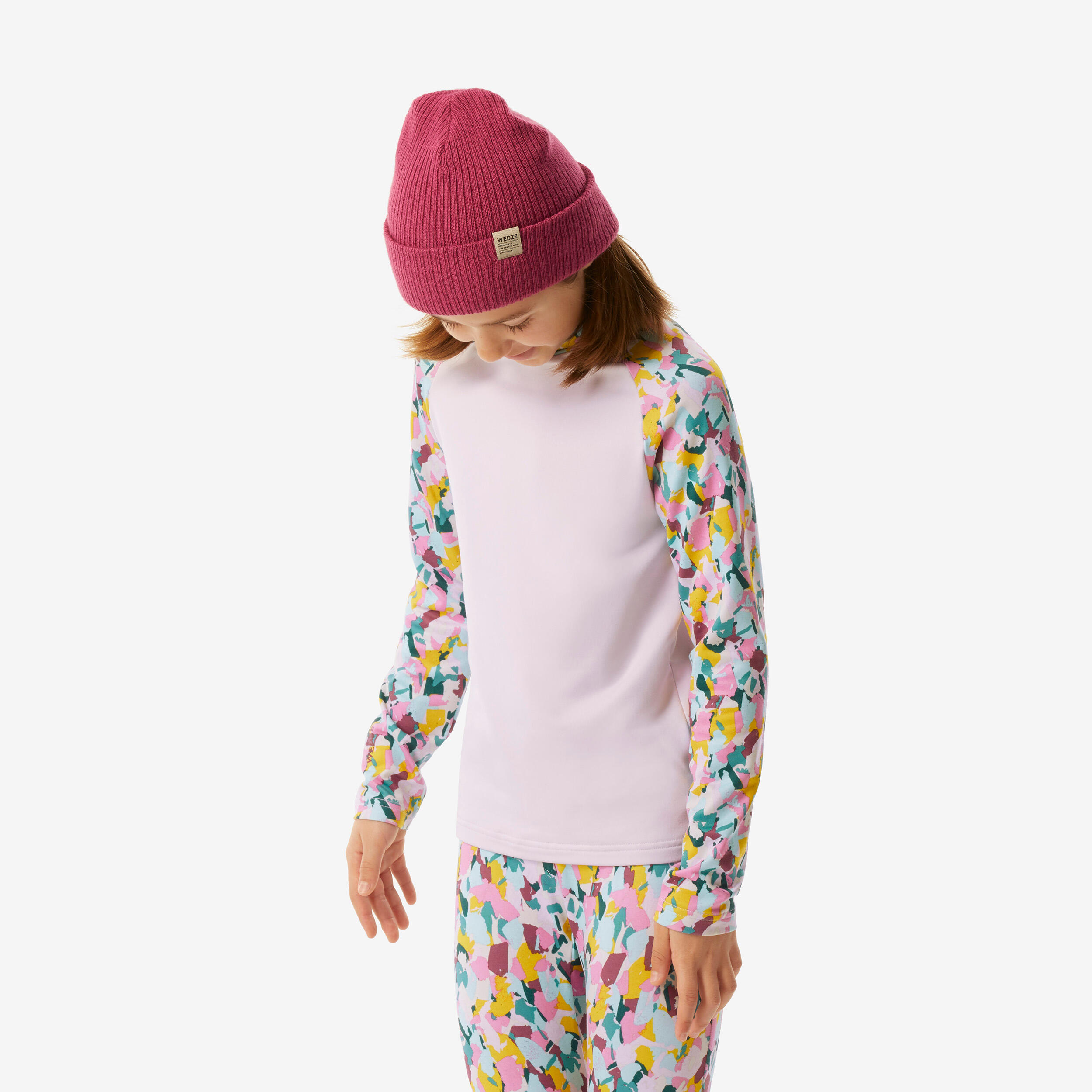 Maglia termica sci bambina 500 viola 3/7