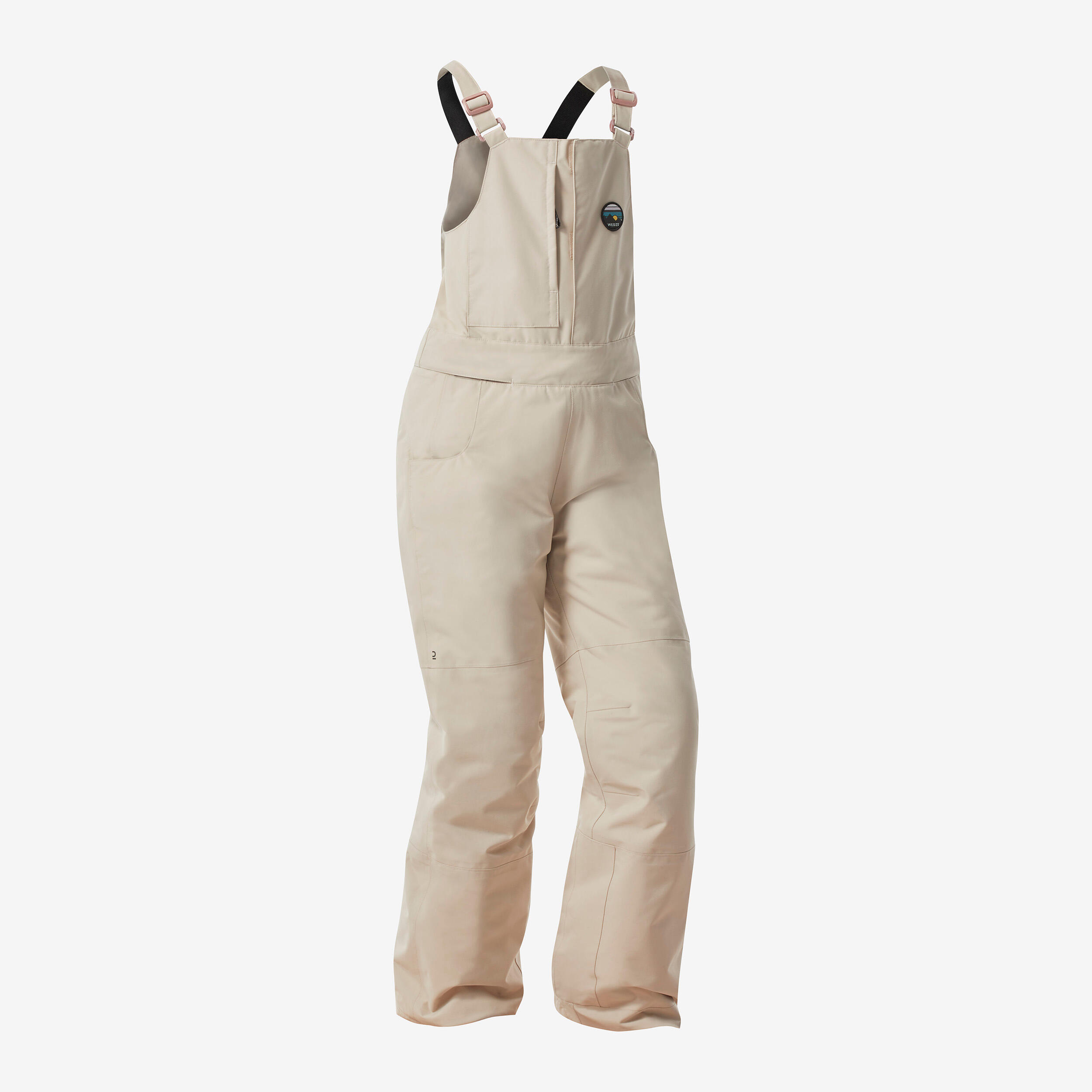 Salopette de ski et snowboard résistante fille, 500 blanc 5/14