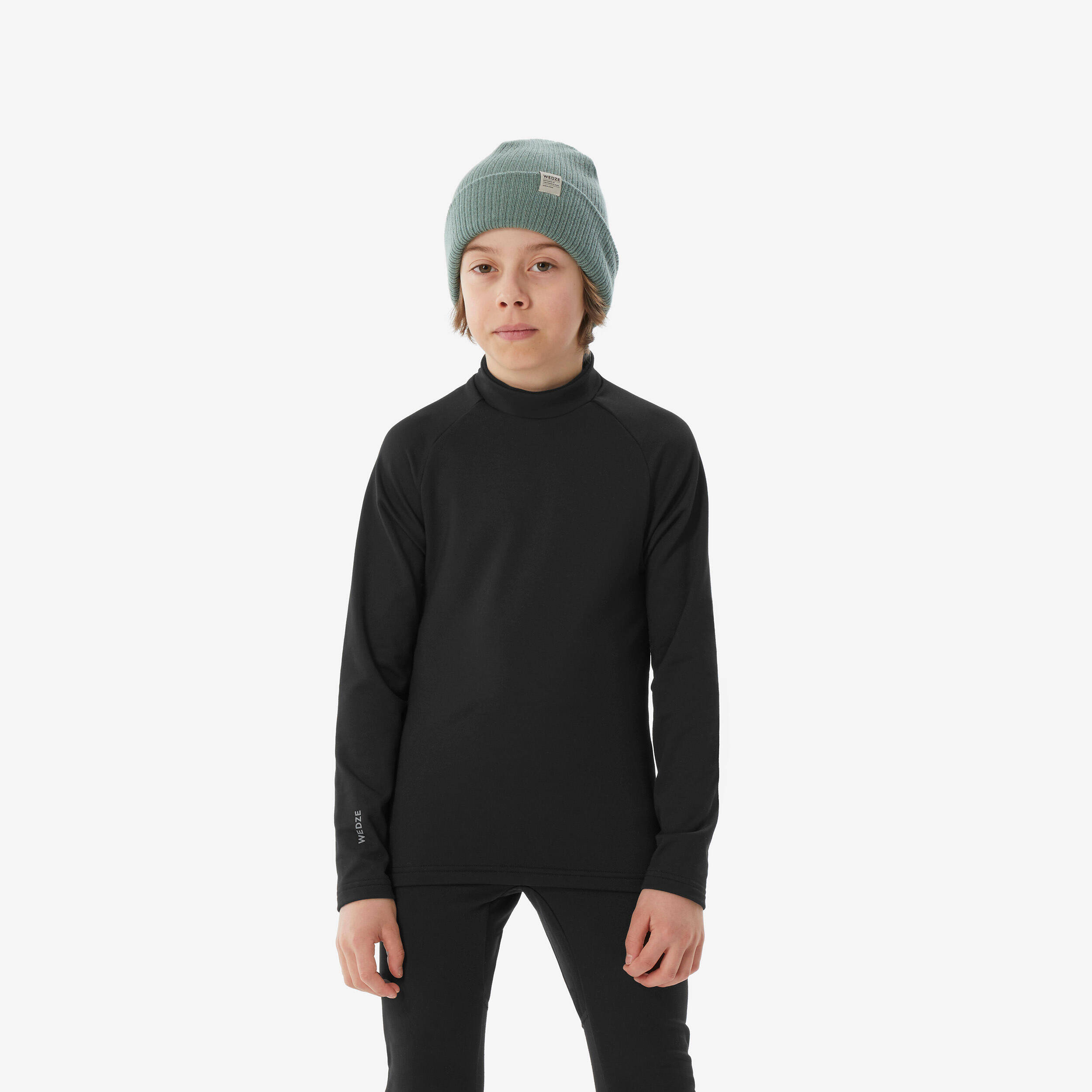 Kids’ thermal ski base layer, BL 500 - Black -  5