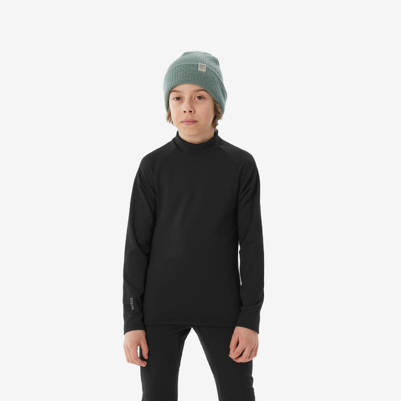 Maglia termica sci bambino 500 nera