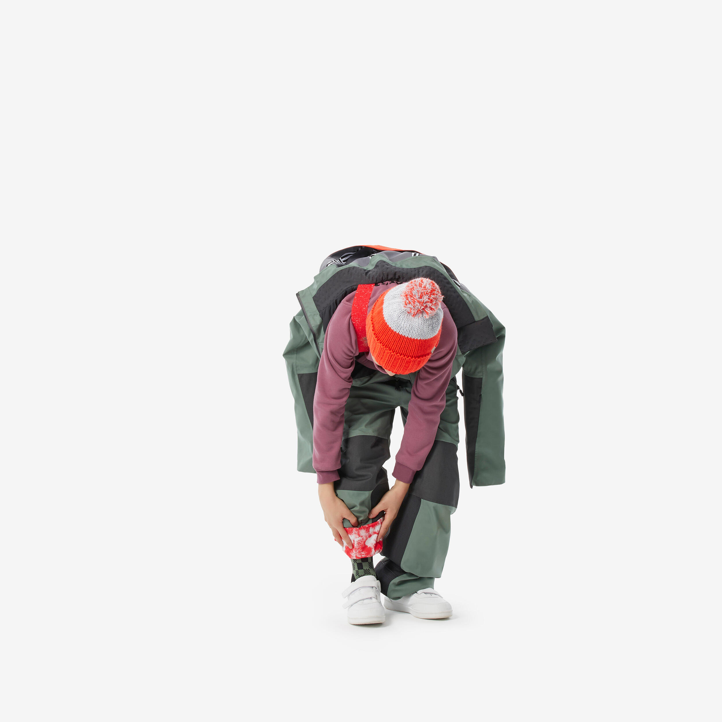 Combinaison d’hiver imperméable enfant - 900 JR vert/gris carbone - WEDZE