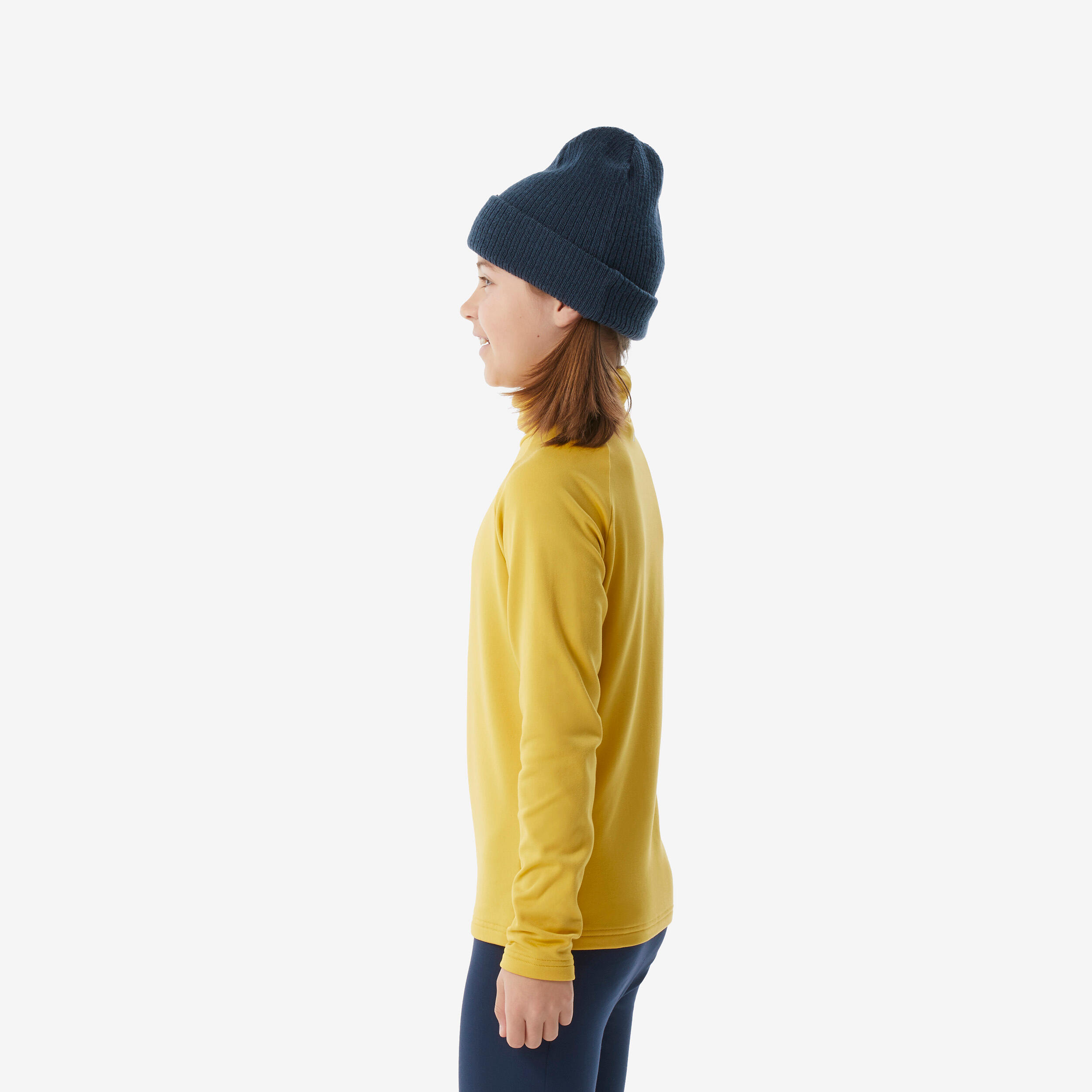 Camisola térmica de ski criança BL 500 gola subida amarelo 6/17