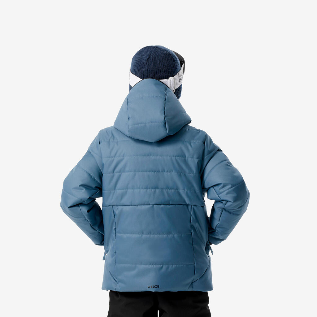 Doudoune de ski enfant chaude et imperméable - 100 warm bleu