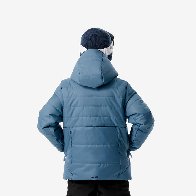 Doudoune de ski enfant chaude et imperméable - 100 warm bleu