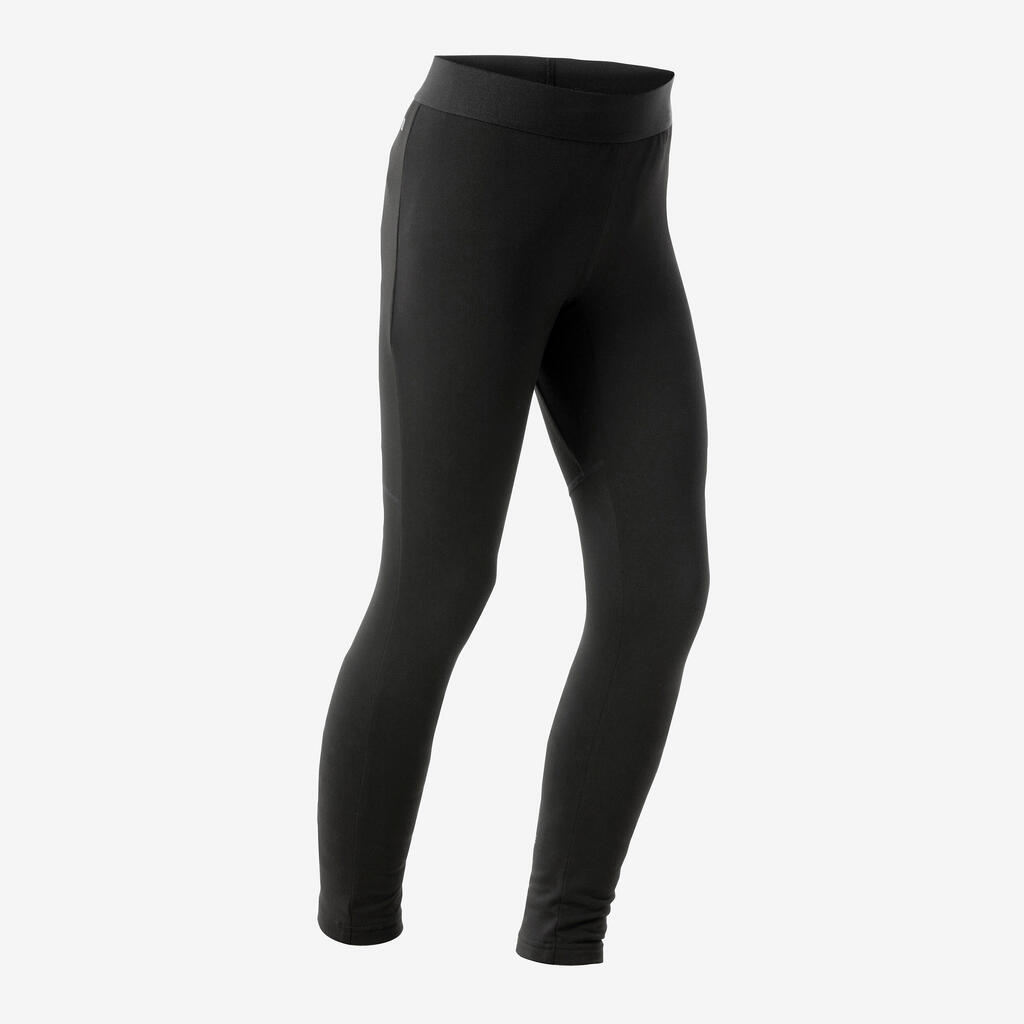 Kids’ thermal ski tights BL 500 - Black