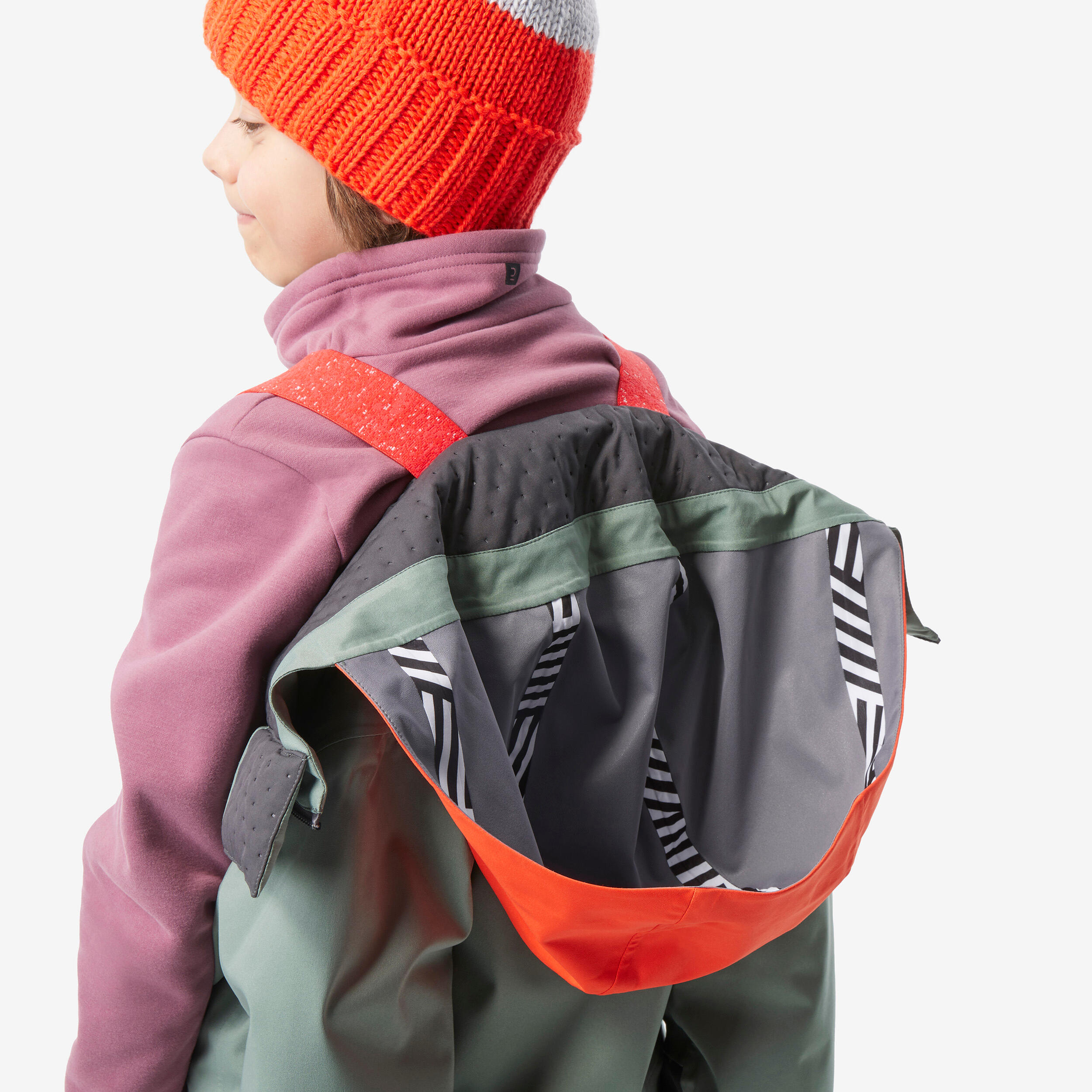 Combinaison d’hiver imperméable enfant - 900 JR vert/gris carbone - WEDZE