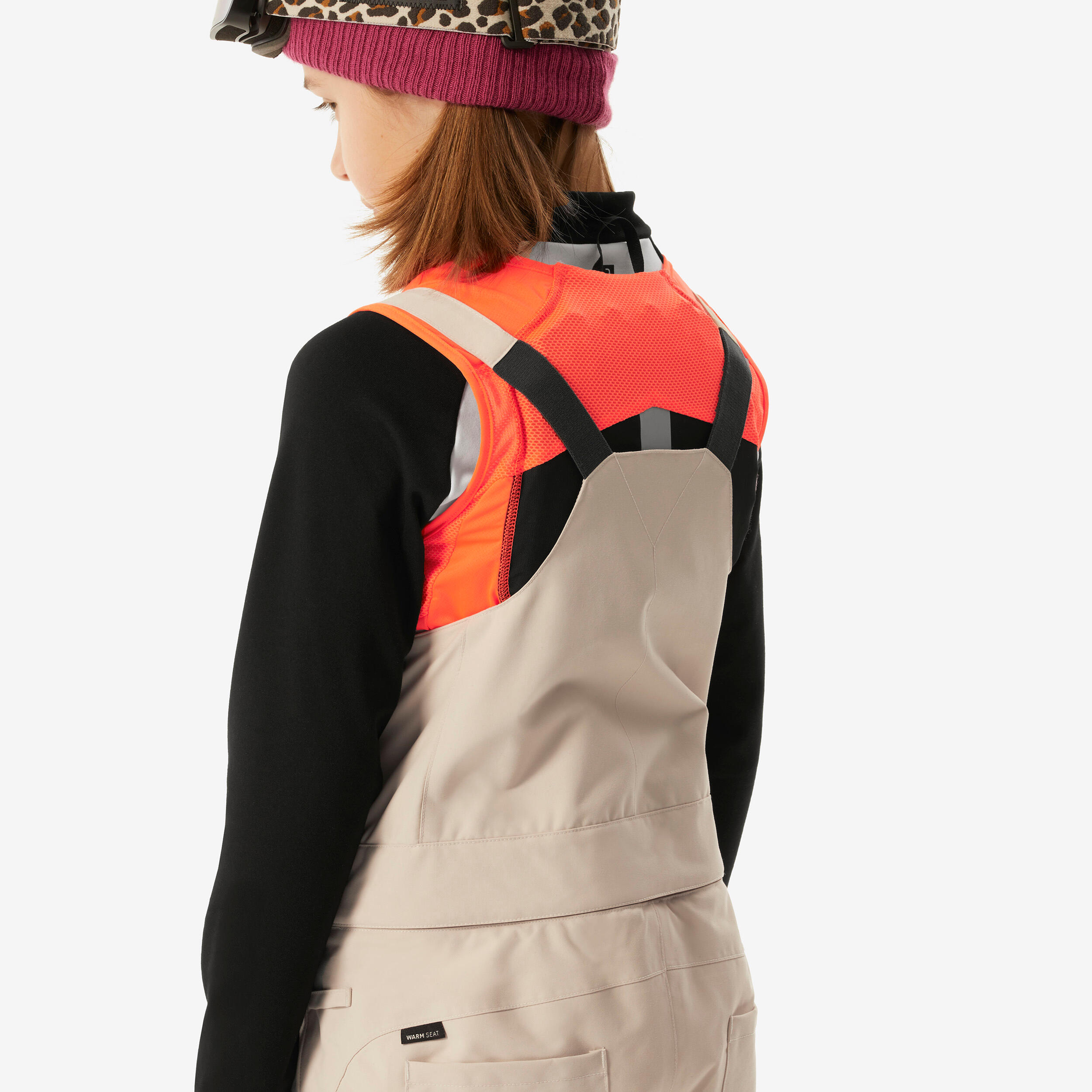 Salopette de ski et snowboard résistante fille, 500 blanc 3/14