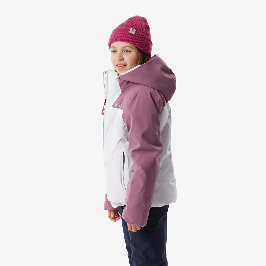 Girls’ Warm, Waterproof Ski Jacket - 500 Warm - Khaki