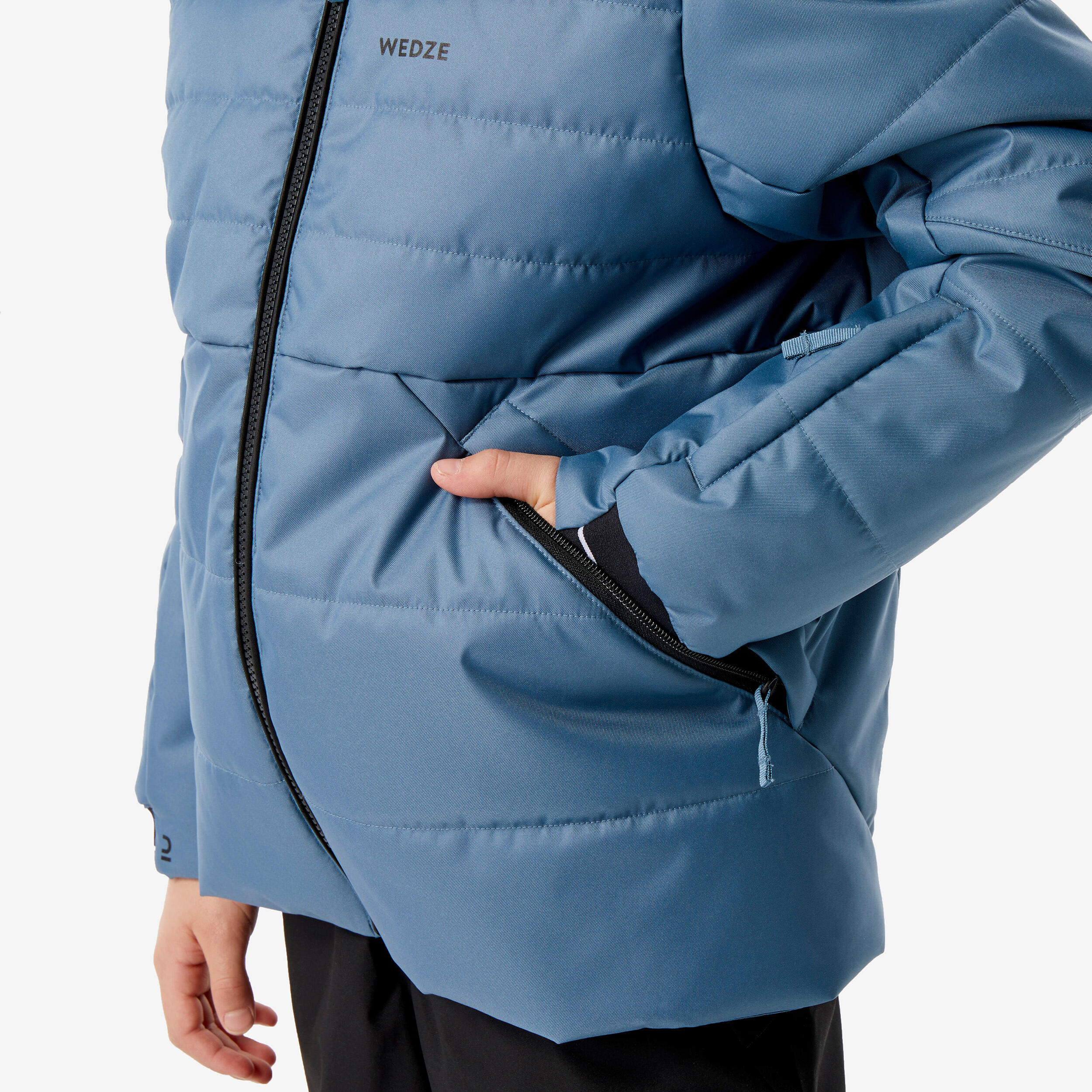 Kids’ warm and waterproof padded ski jacket - 100 warm blue  3/13
