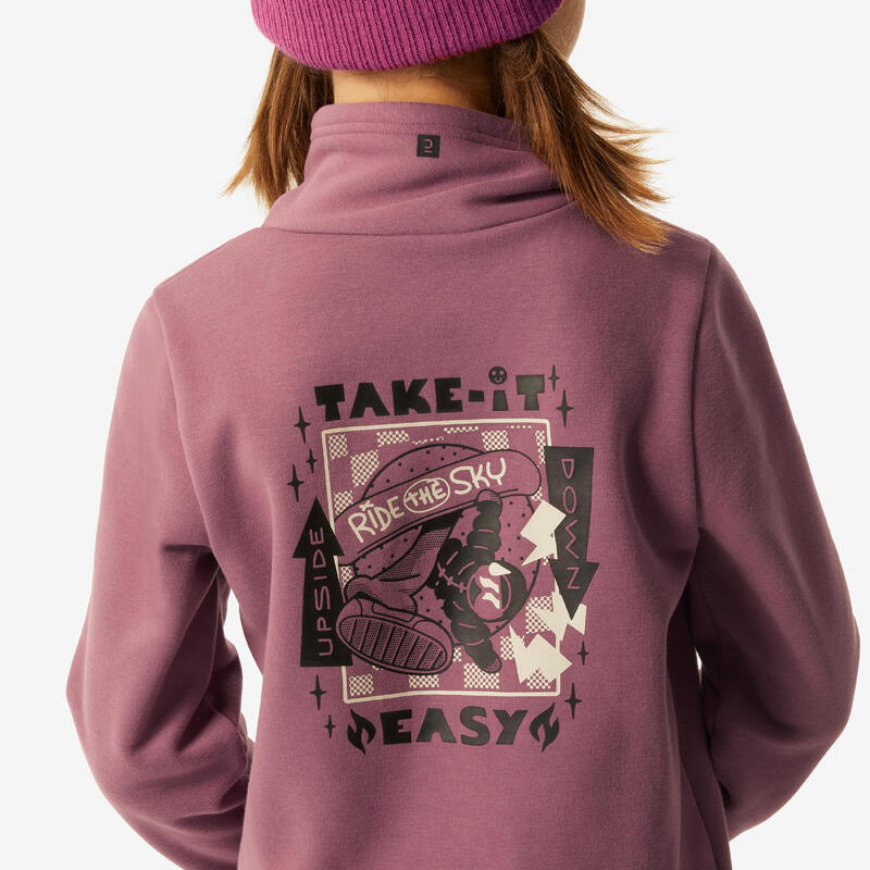 Hanorac schi și snowboard 100 Mov Copii