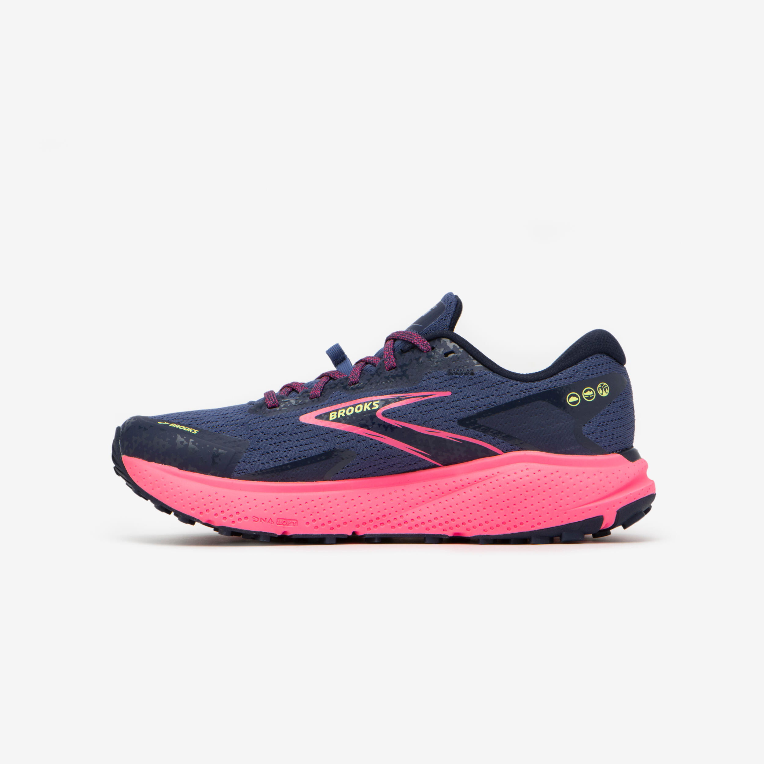 CHAUSSURE DE RUNNING TRAIL FEMME BROOKS RUNNING DIVIDE 4 BLEU ROSE 2/7