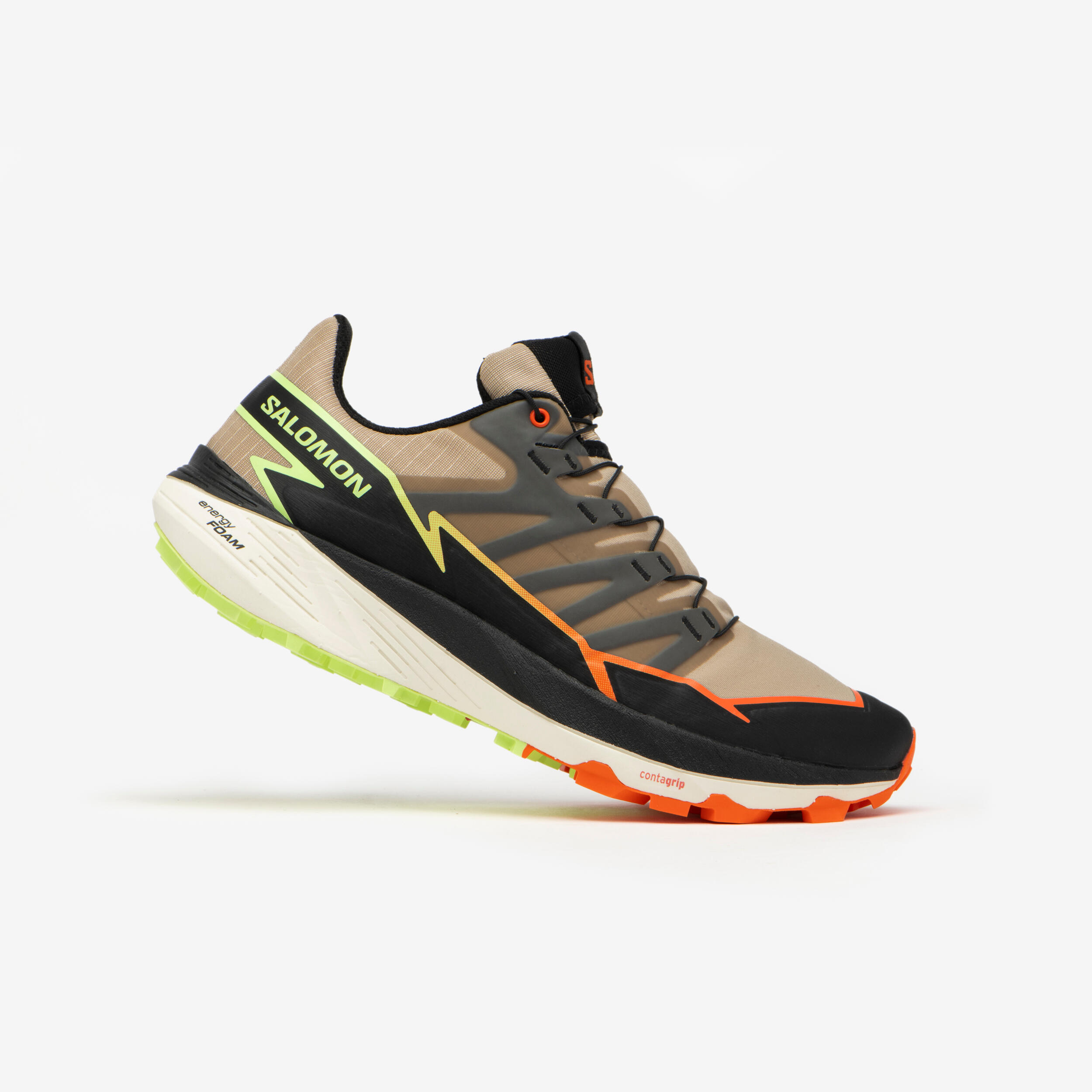 Chaussures de trail running homme, Salomon thundercross, safari 1/7
