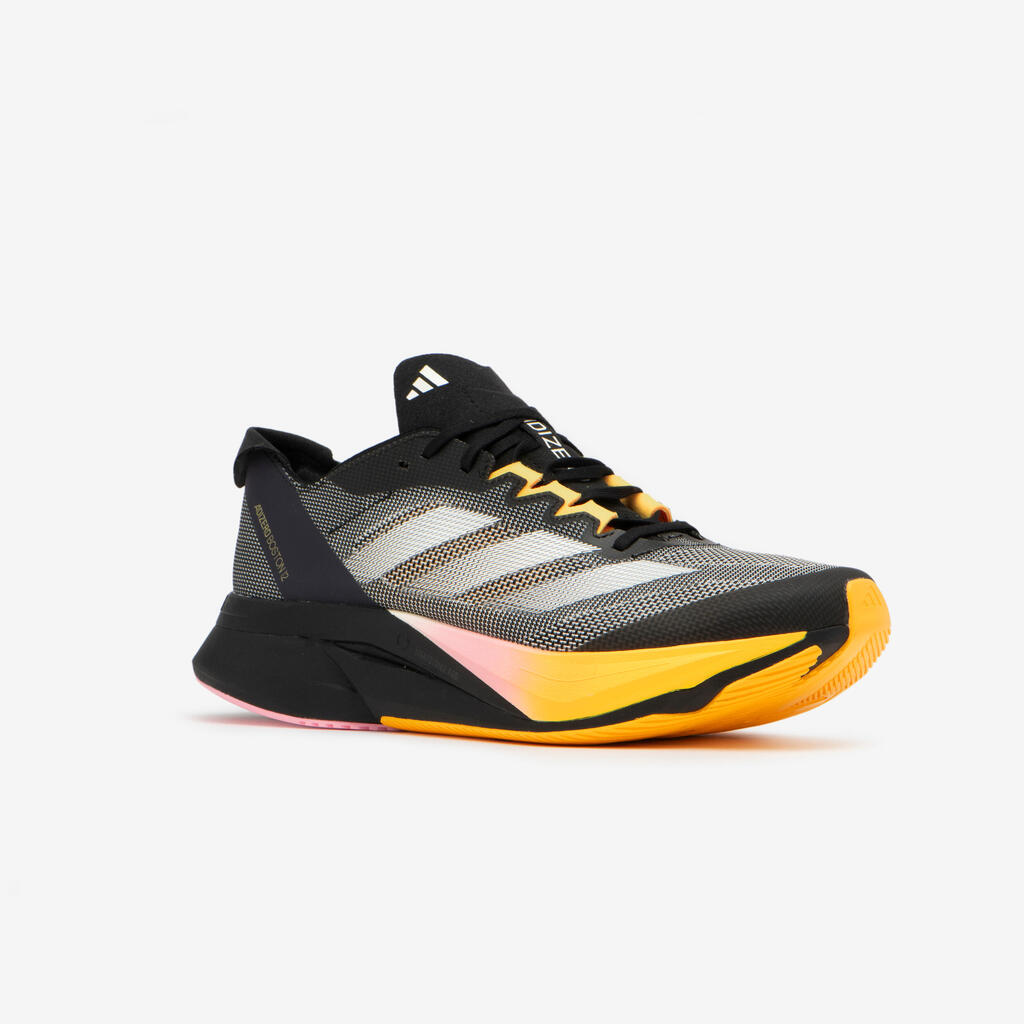 Pánska bežecká obuv Adizero Boston 12 čierno-ružovo-oranžová